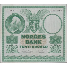 NORWAY 50 Kroner 1957