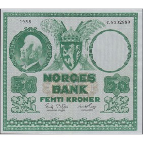 NORWAY 50 Kroner 1958