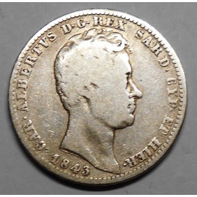 CARLO ALBERTO 1 LIRA 1843 T