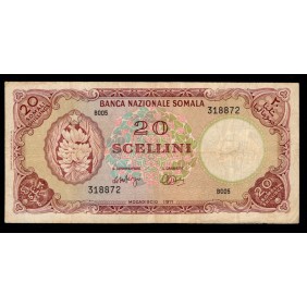 SOMALIA 20 Scellini 1971