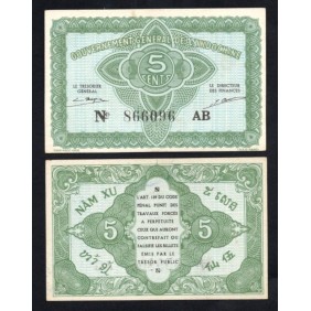 FRENCH INDOCHINA 5 Cents 1942