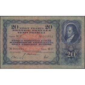 SWITZERLAND 20 Franken 1942