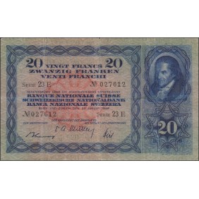 SWITZERLAND 20 Franken 1949