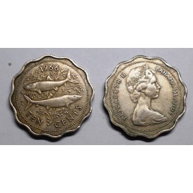 BAHAMAS 10 Cents 1966