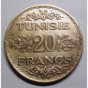 TUNISIA 20 Francs AH 1353...