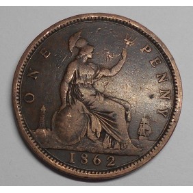 GREAT BRITAIN 1 Penny 1862...