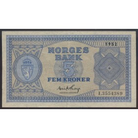 NORWAY 5 Kroner 1952