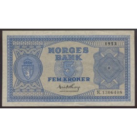 NORWAY 5 Kroner 1953