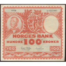 NORWAY 100 Kroner 1958