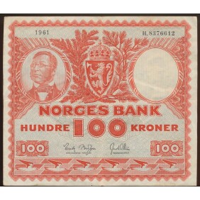NORWAY 100 Kroner 1961