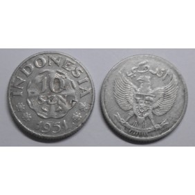 INDONESIA 10 Sen 1951