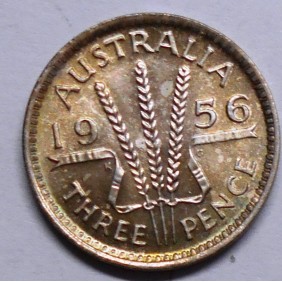 AUSTRALIA 3 Pence 1956 AG