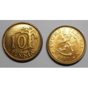 FINLAND 10 Pennia 1971