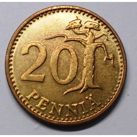 FINLAND 20 Pennia 1977