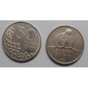 FINLAND 50 Pennia 1990 KM 66