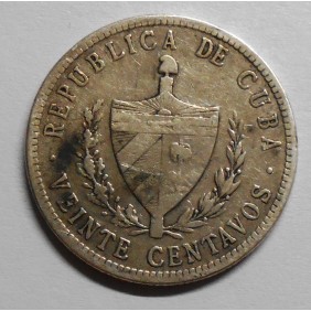 CUBA 20 Centavos 1920 AG