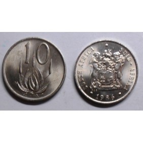 SOUTH AFRICA 10 Cents 1986