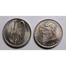 SOUTH AFRICA 10 Cents 1988