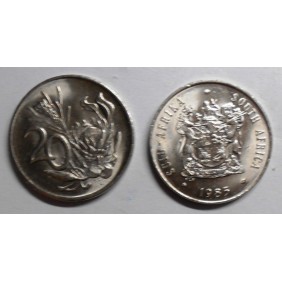 SOUTH AFRICA 20 Cents 1985