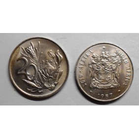 SOUTH AFRICA 20 Cents 1988