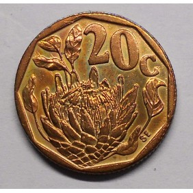SOUTH AFRICA 20 Cents 1993