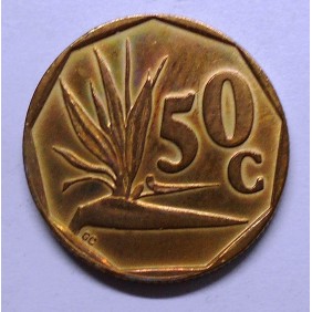 SOUTH AFRICA 50 Cents 1991