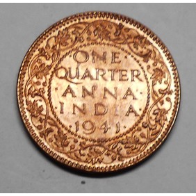 BRITISH INDIA 1/4 Anna 1941 C