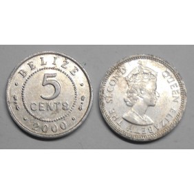 BELIZE 5 Cents 2000