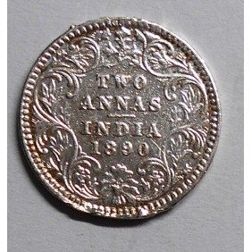 BRITISH INDIA 2 Annas 1890...