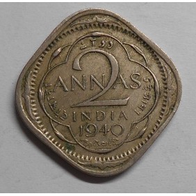 BRITISH INDIA 2 Annas 1940 C