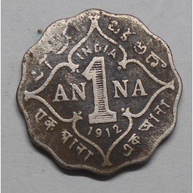 BRITISH INDIA 1 Anna 1912