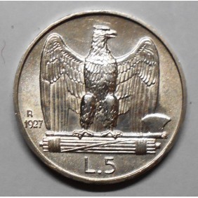 5 Lire 1927 2 ROSETTE FDC - AG