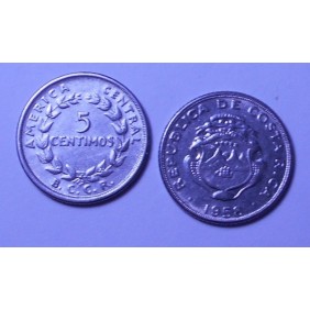COSTA RICA 5 Centimos 1958