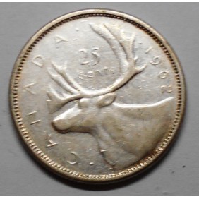 CANADA 25 Cents 1962 AG