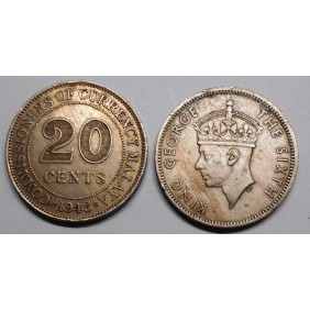 MALAYA 20 Cents 1948