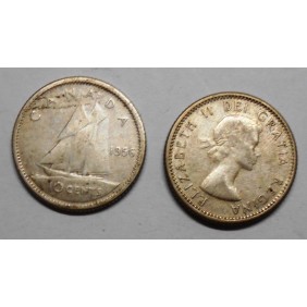 CANADA 10 Cents 1956 AG...