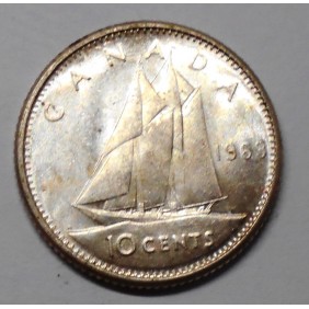 CANADA 10 Cents 1963 AG...
