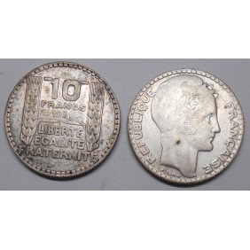 FRANCE 10 Francs 1931 AG Turin