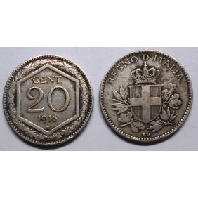 20 CENTESIMI 1918  ESAGONO