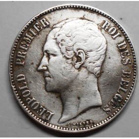 BELGIUM 5 Francs 1865 AG...