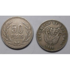 COLOMBIA 50 Pesos 1990