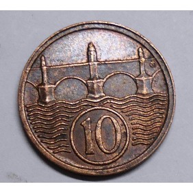 CZECHOSLOVAKIA 10 Haleru 1923