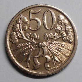 CZECHOSLOVAKIA 50 Haleru 1921