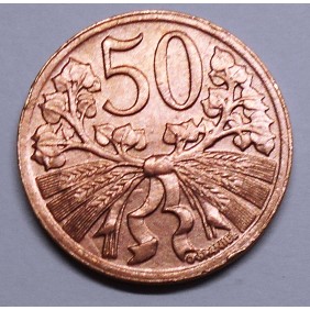 CZECHOSLOVAKIA 50 Haleru 1947