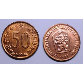 CZECHOSLOVAKIA 50 Haleru 1971