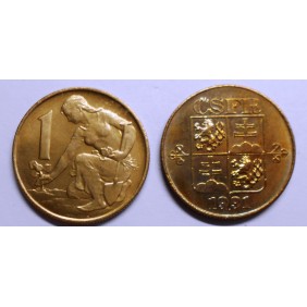 CZECHOSLOVAKIA 1 Koruna 1991