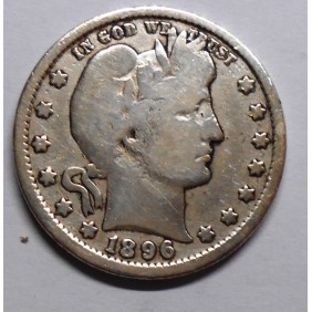 USA Barber Quarter 1896 AG