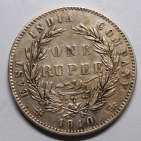 BRITISH INDIA 1 Rupee 1840...