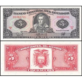 ECUADOR 5 Sucres 1988