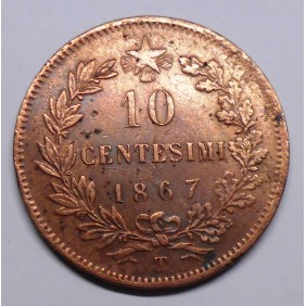 10 Centesimi 1867 T